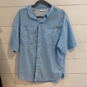 Columbia Men's Sky Blue fishing  Shirt